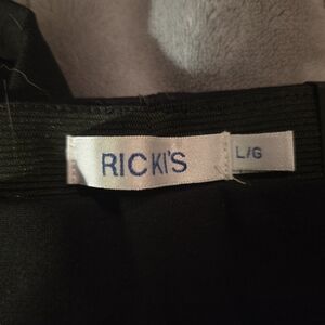 NWT RICKI'S Black Top with Elastic Trim